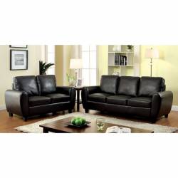 HATTON 2 Pc Set SOFA + LOVE SEAT BLACK (ETA -Mid  Feb) CM6321BK-GROUP2